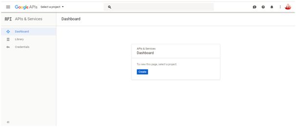 create project button
